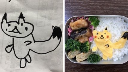 Отец превращает рисунки своей дочери в обеды (Фото)