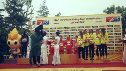 Украинки завоевали "бронзу" на чемпионате мира по спортивной ходьбе в Тайцане