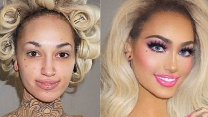До и после: как макияж меняет женщин (Фото)