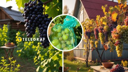 Виноград можна захистити від ос і мух бар’єрним способом