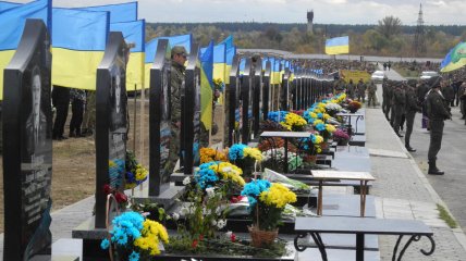 Могили українських захисників