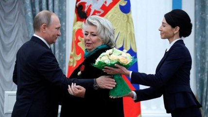 Татьяна Тарасова и Владимир Путин