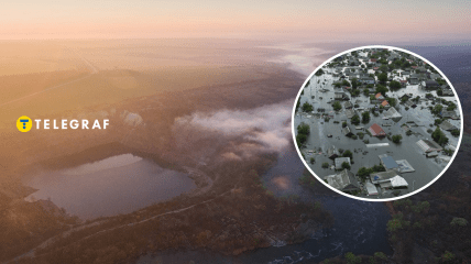 Затопленные территории Украины