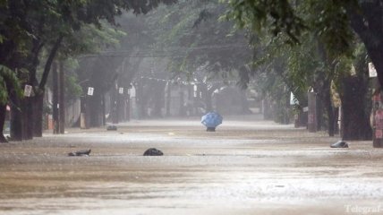 Ливень затопил грузинский Кахетии