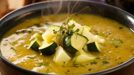 Кабачковый суп станет вашим любимым блюдом (изображение создано с помощью ИИ)