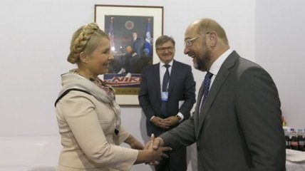 Тимошенко и Шульц обсудили санкции Евросоюза в отношении РФ