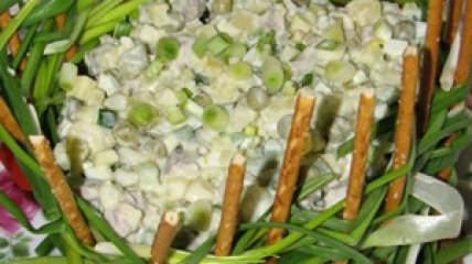 Салат в лукошке