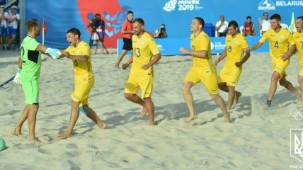 Сборная Украины по пляжному футболу обыграла Испанию на Европейских играх-2019