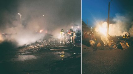 Спасатели работали ночью, пытаясь найти среди горящих завалов хоть кого-то уцелевшего