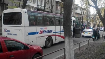В Харькове автобус с детьми попал в ДТП