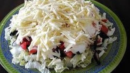 Рецепт. Салат с домашним сыром Маскарпоне