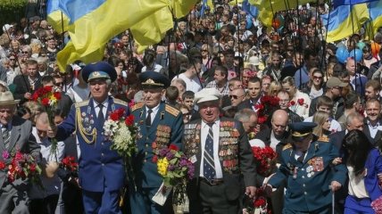 Празднование Дня Победы в Киеве проходит спокойно, без нарушений