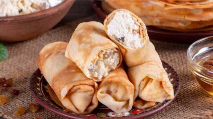 Блинчики с творогом