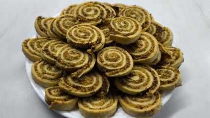 Песочное печенье с лимонно-ореховой начинкой