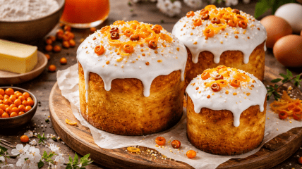 Паска с облепиховым соком