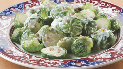 Брюссельская капуста в сметанном соусе