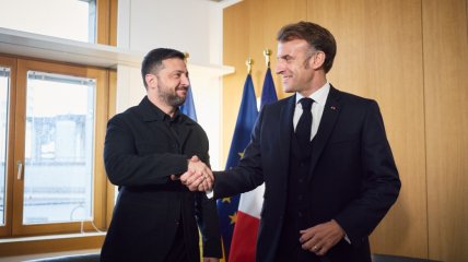 Владимир Зеленский и Эммануэль Макрон