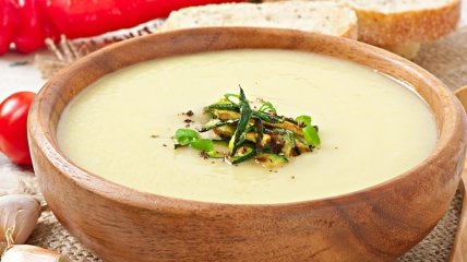 Куриный суп-пюре с кабачками