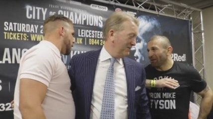 Боксеры Сондерс и Хурцидзе едва не подрались на пресс-конференции (Видео)