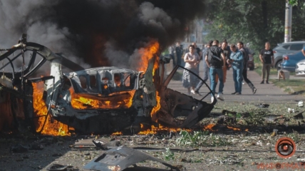 Взрыв автомобиля в Днепре