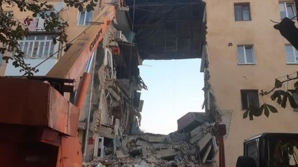 Обвал дома в Дрогобиче: фото с места происшествия