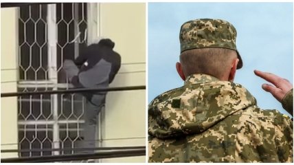 "Піде у розвідники": у Мукачеві чоловік втік із військкомату через вікно другого поверху (відео)