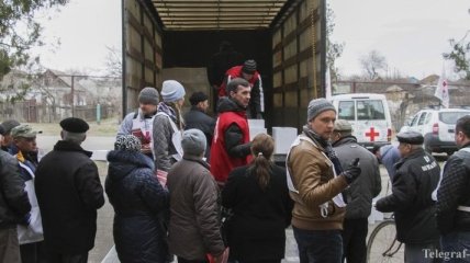 Красный Крест доставил гумпомощь на оккупированную Донетчину