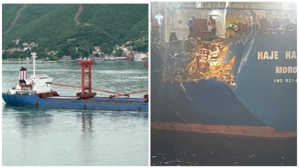 Пошкодження судна Haje Halimeh можна побачити на фото