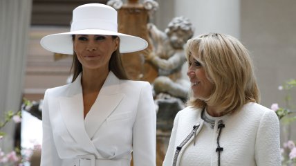 Мелания Трамп и Брижит Макрон