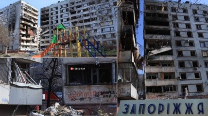 Корреспондент "Телеграфа" запечатлел последствия удара по Запорожью 22.03.2023