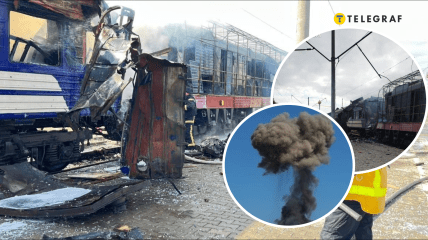 Удар по железной дороге в Шостке