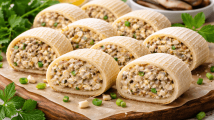 Закусочный рулет со шпротами