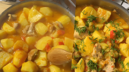 Картофель с мясом