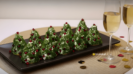 Новогодняя закуска "Елочки"