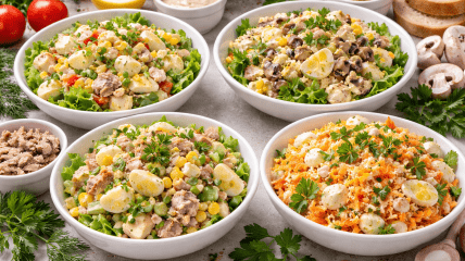 Салаты с вареными яйцами