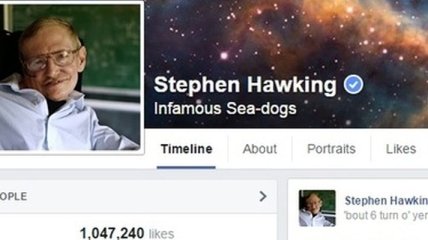 Стивен Хокинг будет делиться своими открытиями в Facebook