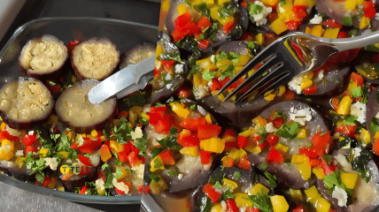 Маринованные баклажаны со сладким перцем