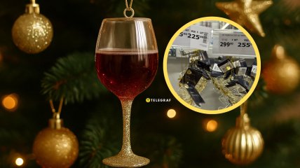 Новогоднее украшение в форме бокала