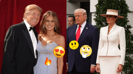 Дональд и Мелания Трамп 20 лет назад и сейчас