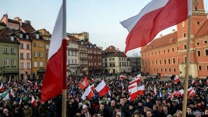 В Польше прошли протесты против приема беженцев