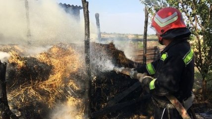 Во время тушения пожара в Кировоградской области нашли тело ребенка