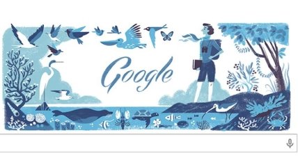 Google посвятил doodle 107-летию со дня рождения Рэйчел Карсон
