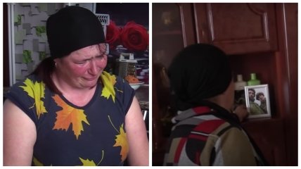 Мать российского солдата оплакивает сына