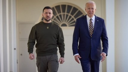 Владимир Зеленский на встрече с Джо Байденов в США