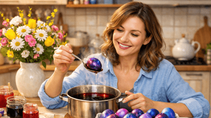 Фарбування яєць у каркаде