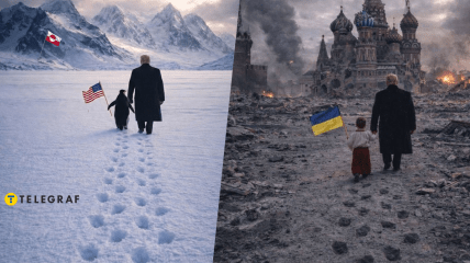 Дональд Трамп з пінгвіном