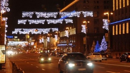 Центральная часть Киева засияет новогодними огнями 
