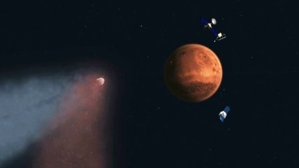 Комета Siding Spring вызвала на Марсе "метеорный шторм" 