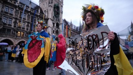 Митинг в поддержку Украины в Мюнхене