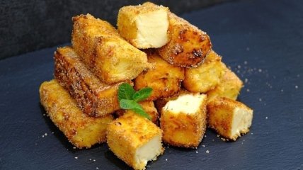 Необычный десерт - "Жареное молоко"